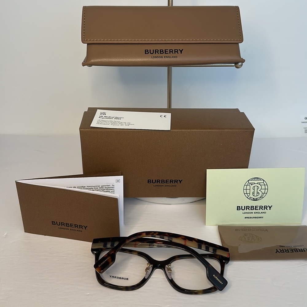 BURBERRY BE2347 EVELYN square Oversized Eyeglasses - Picture 12 of 14